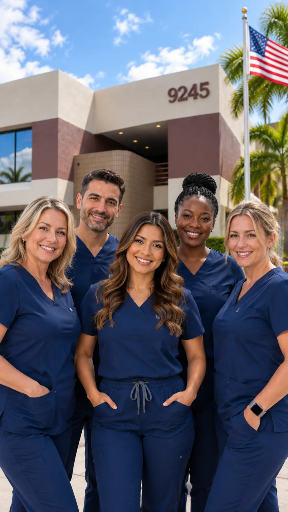 R&D Golden Care team in front of the Palmetto Bay office